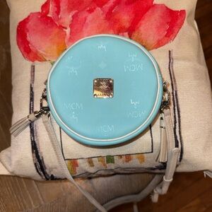 MCM Tambourine Sky Blue Mini Crossbody Bag - GUC
